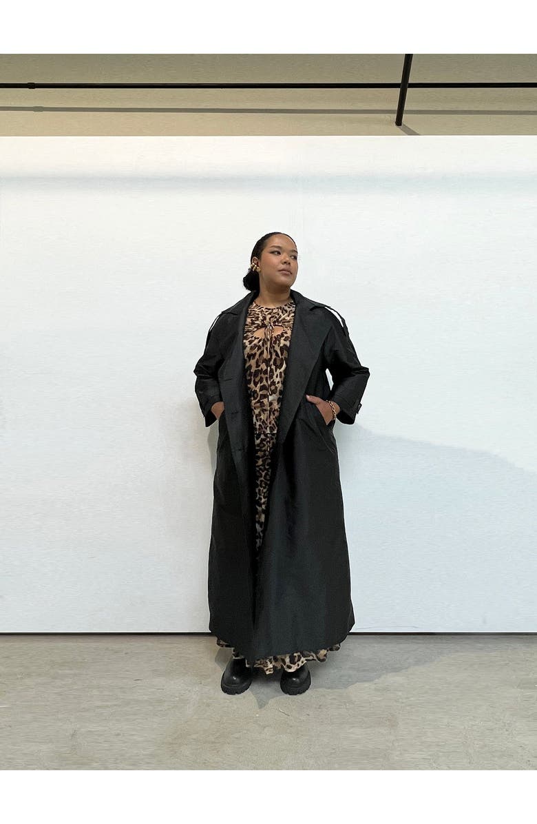 BAACAL Delia Long Oversized Trench, Alternate, color, Black