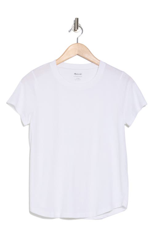 Shop Madewell Vintage Crewneck Cotton T-shirt In White