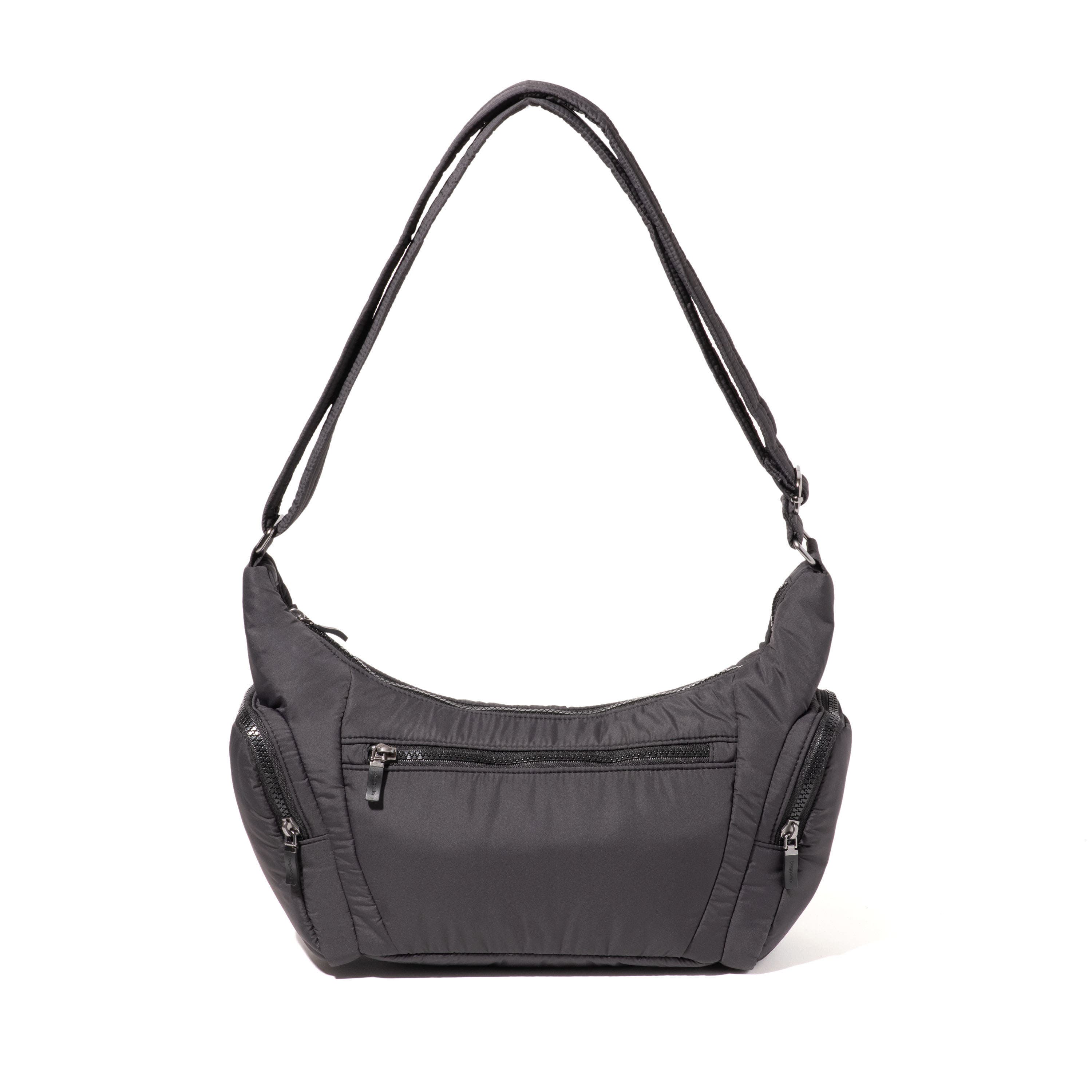 BAGGALLINI Banana Sling Crossbody Shoulder Bag, Main, color, Black Puff