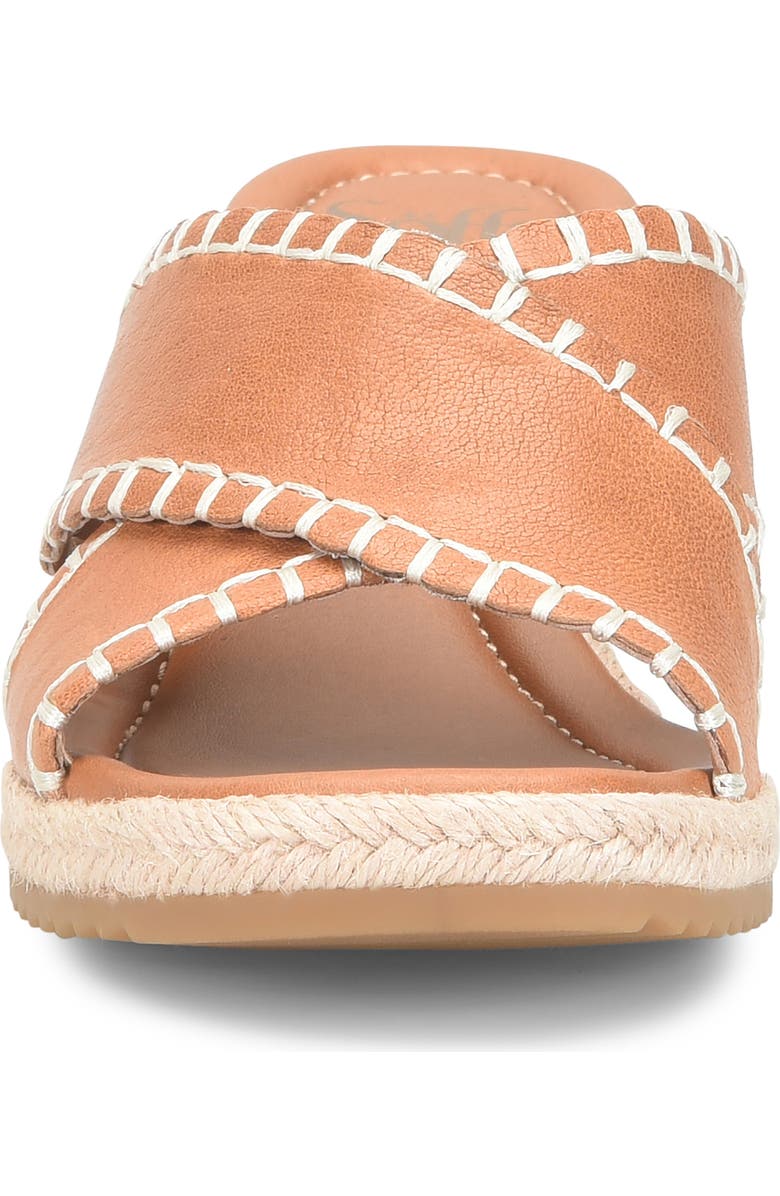 Söfft Indie Espadrille Platform Wedge Slide Sandal, Alternate, color, Luggage