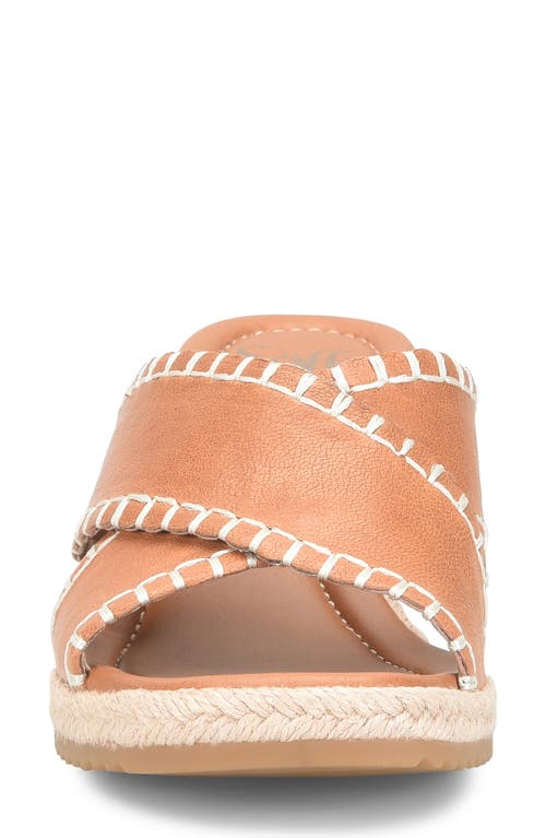 Söfft Indie Espadrille Platform Wedge Slide Sandal In Luggage