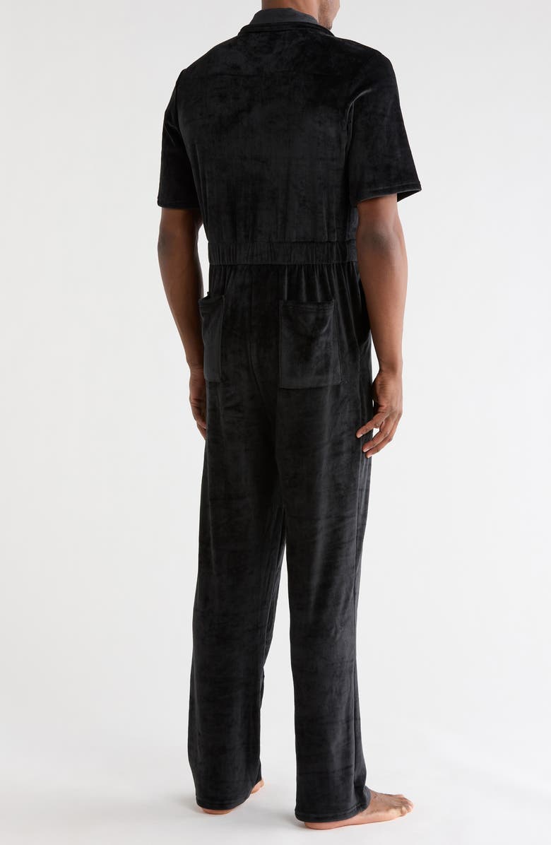 ENZOS INACTIVE WEAR Short Sleeve Coveralls, Alternate, color, Black