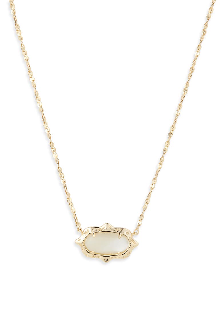 Elisa Scallop Pendant Necklace, Main, color, GOLD NATURAL MOTHER OF PEARL
