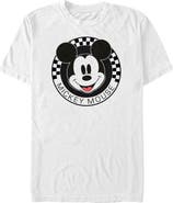 Mickey & Friends Men's Mickey & Friends Checkered Mickey Mouse Portrait Graphic Tee