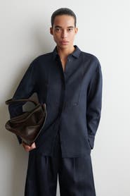 COS Embroidered-detail Linen Shirt