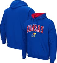 COLOSSEUM Men's Colosseum Royal Kansas Jayhawks Arch & Logo 3.0 Pullover Hoodie