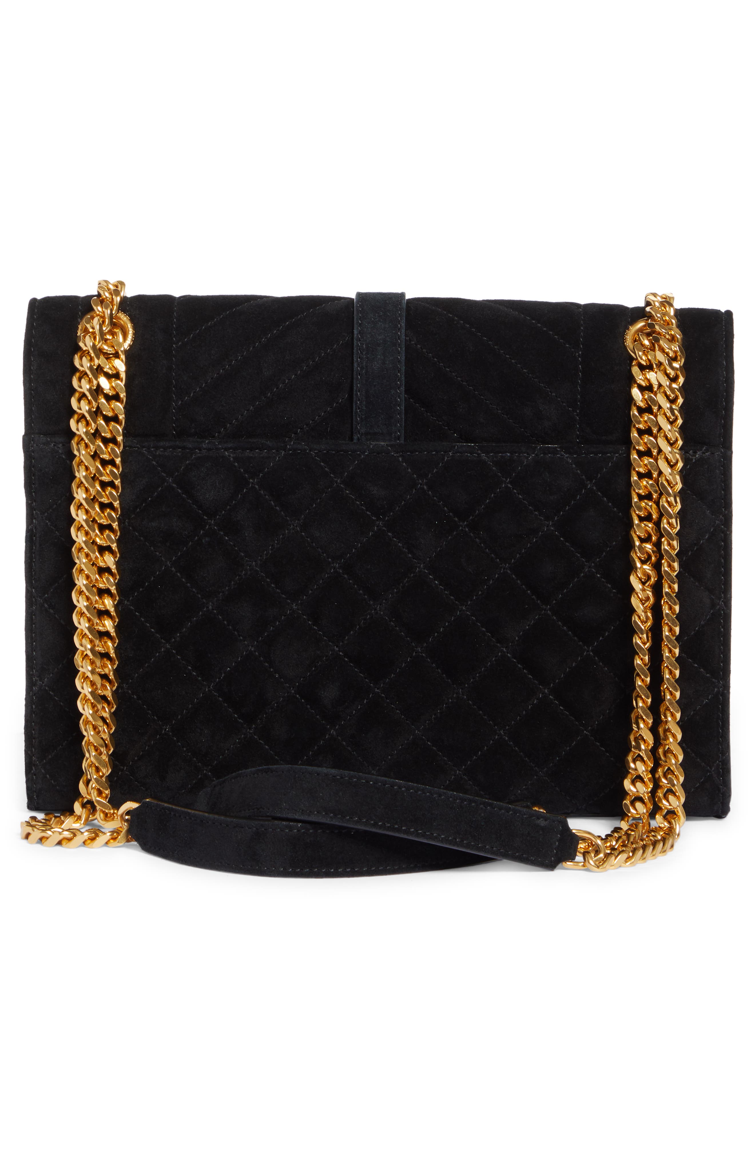 Saint Laurent Medium Cassandra Suede Envelope Bag, Alternate, color, 