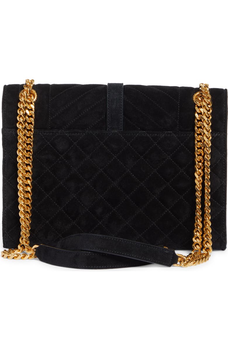 Saint Laurent Medium Cassandra Suede Envelope Bag, Alternate, color,