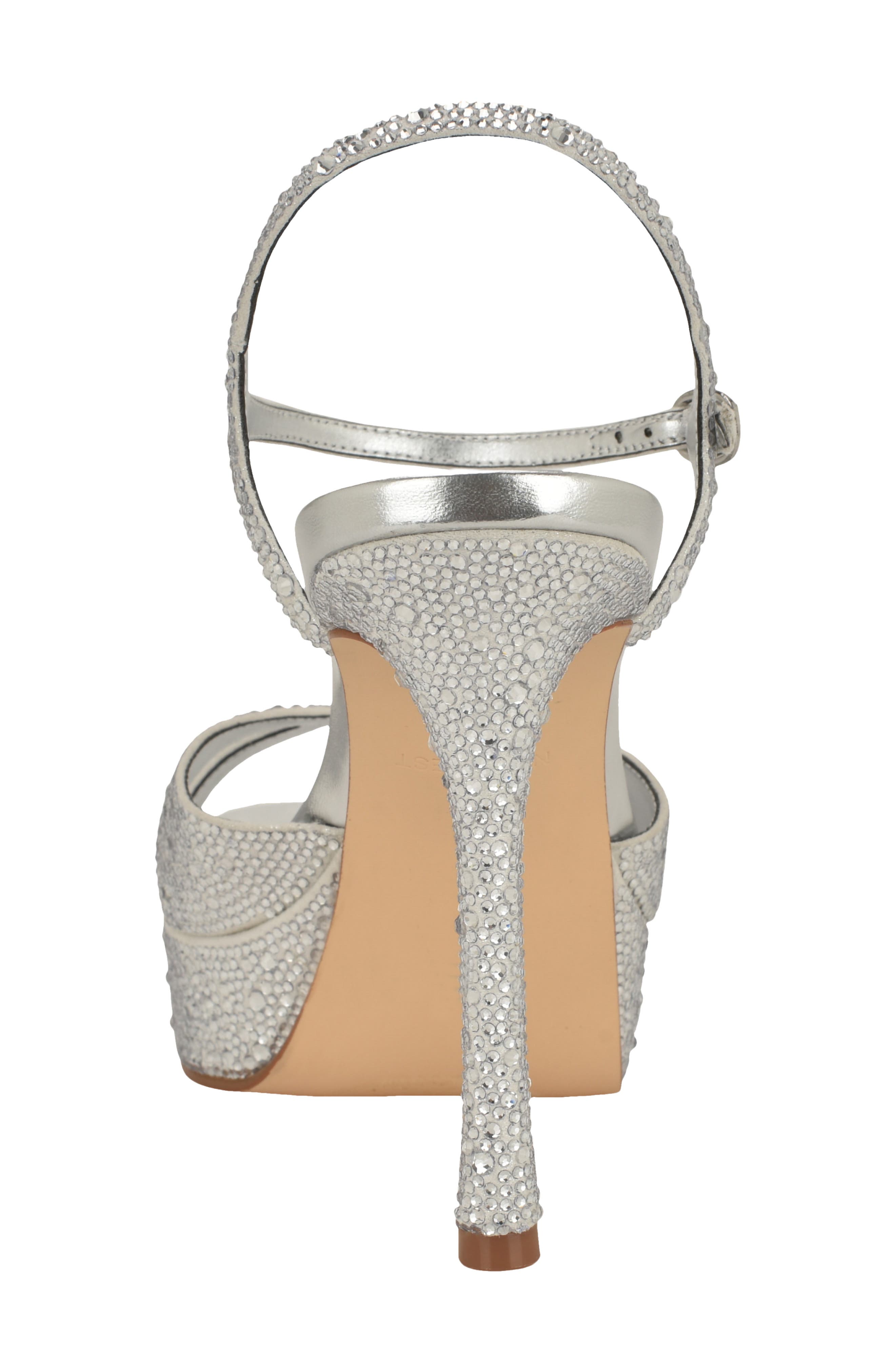 Talent Ankle Strap Platform Sandal, Alternate, color, METALLIC SILVER