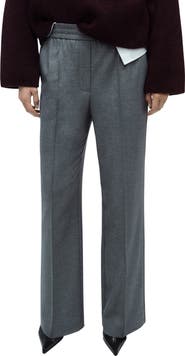 MANGO High Waist Wide Leg Pants