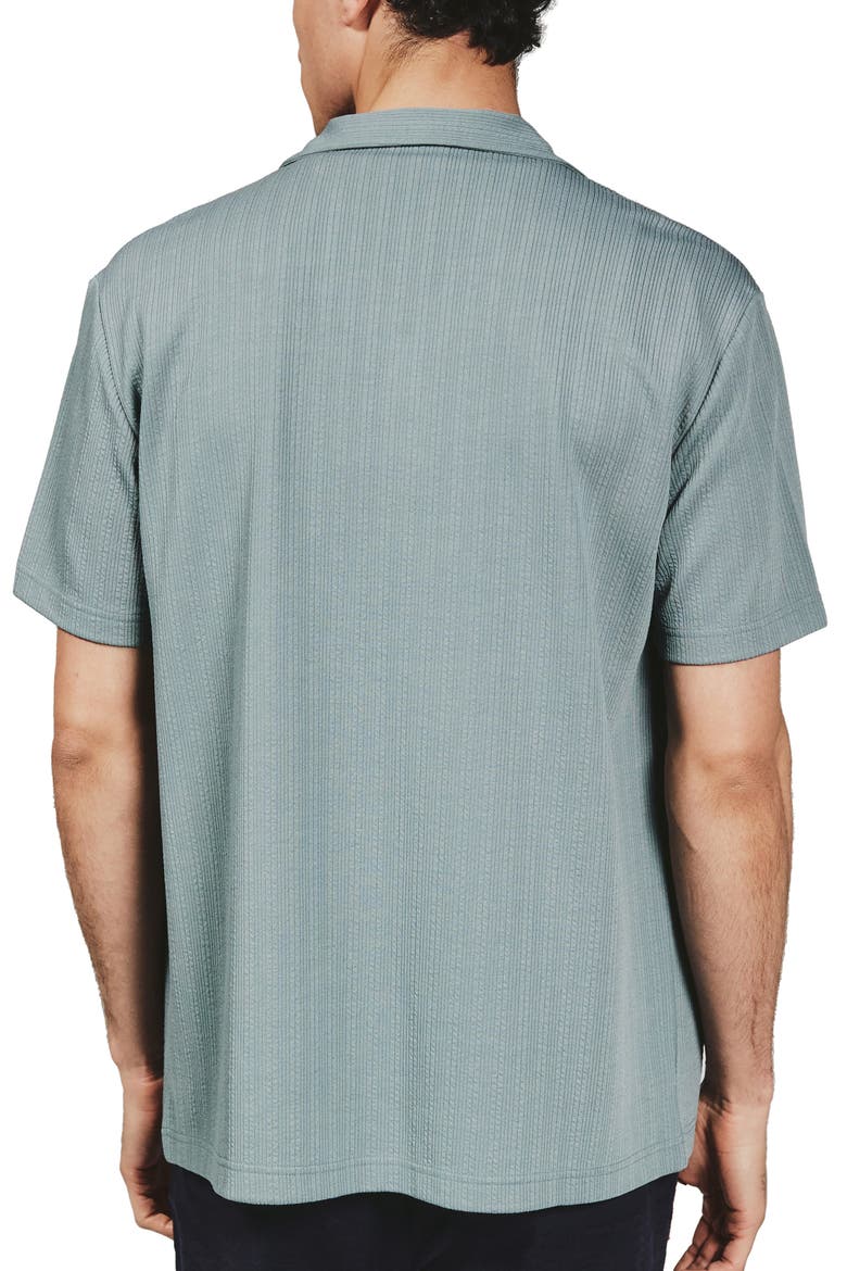 Vaughn Rib Knit Camp Shirt, Alternate, color, SEAFOAM