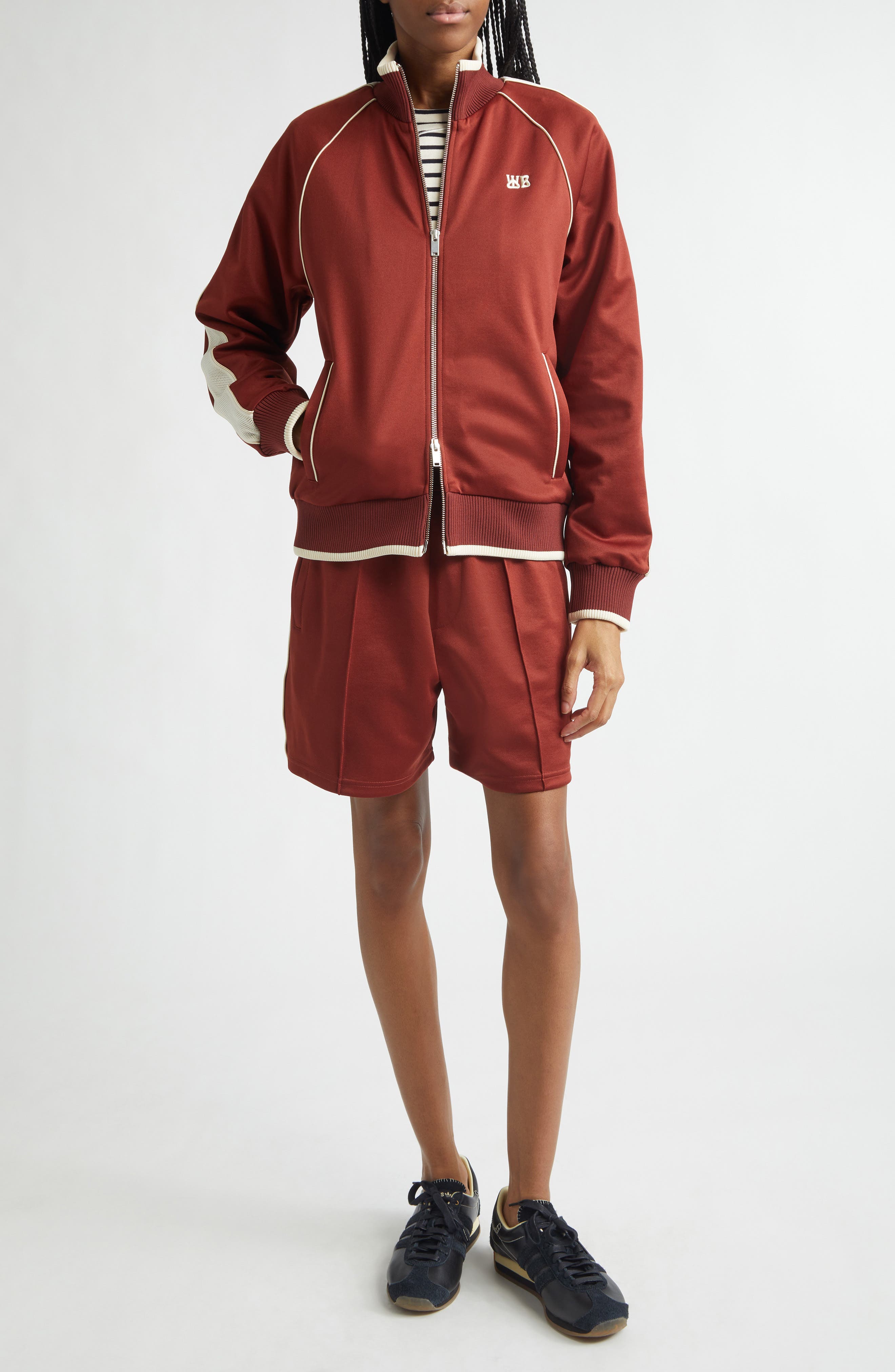 Motion Piped Jersey Track Shorts - image 2