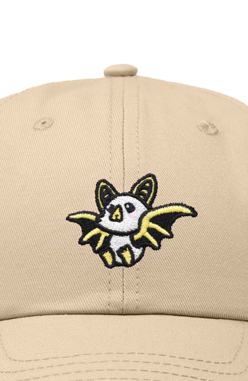 Dalix Honduran Bat Embroidered Dad Hat In Khaki