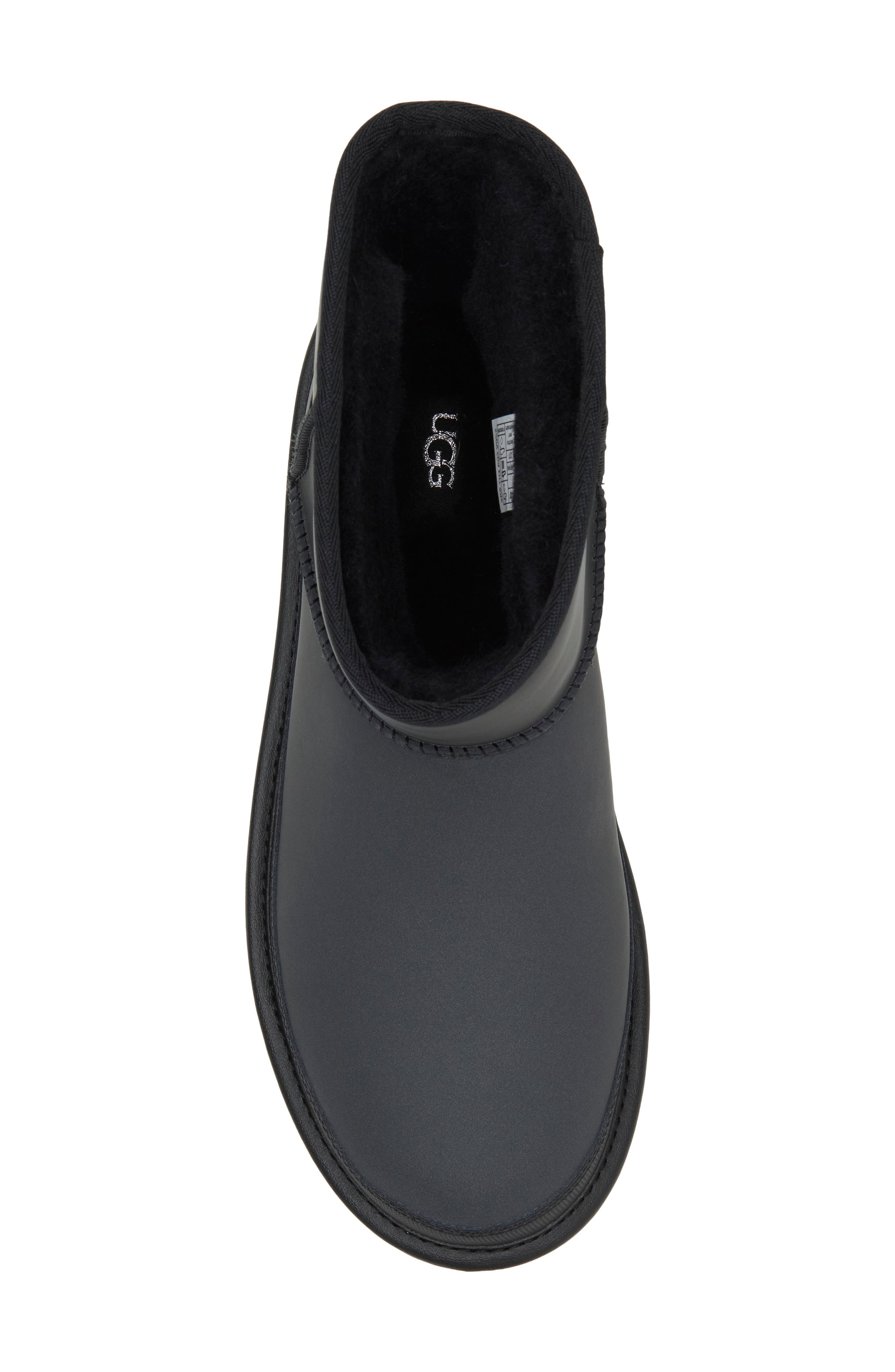 Classic Mini Reflective Leather Boot, Alternate, color, BLACK REFLECTIVE