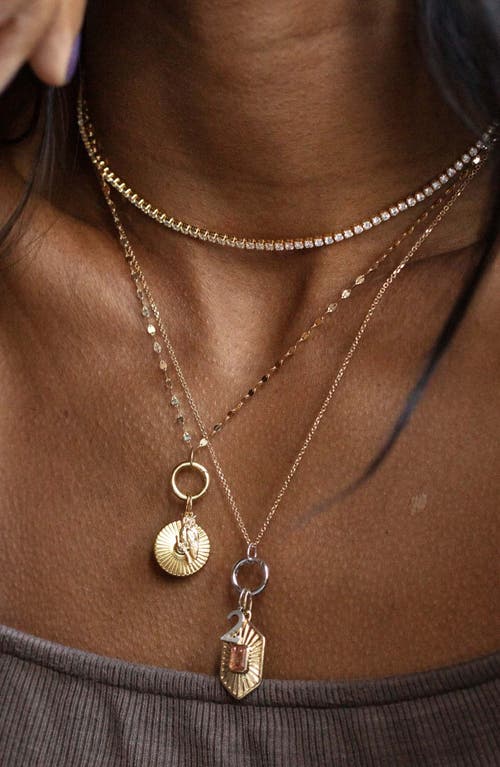 Local Eclectic Solid Gold Round Charm Clip In Gold