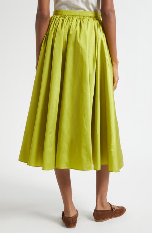 Mille Ayla Pleated Midi Skirt In Yellow
