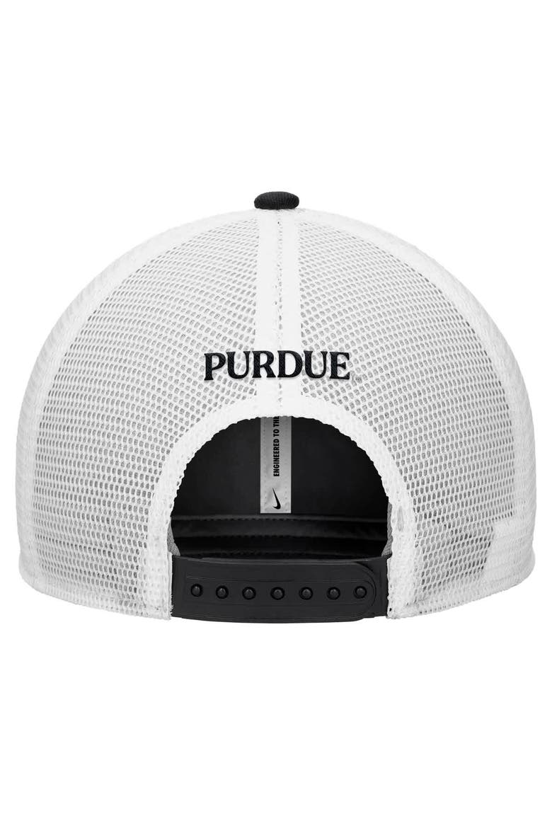 Men's Nike Black Purdue Boilermakers Rise Trucker Dri-FIT Adjustable Hat, Alternate, color, Black