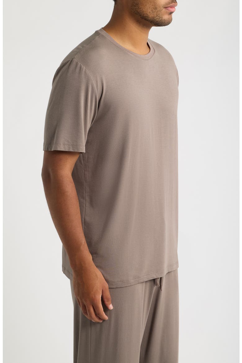 Moonlight Eco Stretch Modal Pajama T-Shirt, Alternate, color, BROWN FALCON