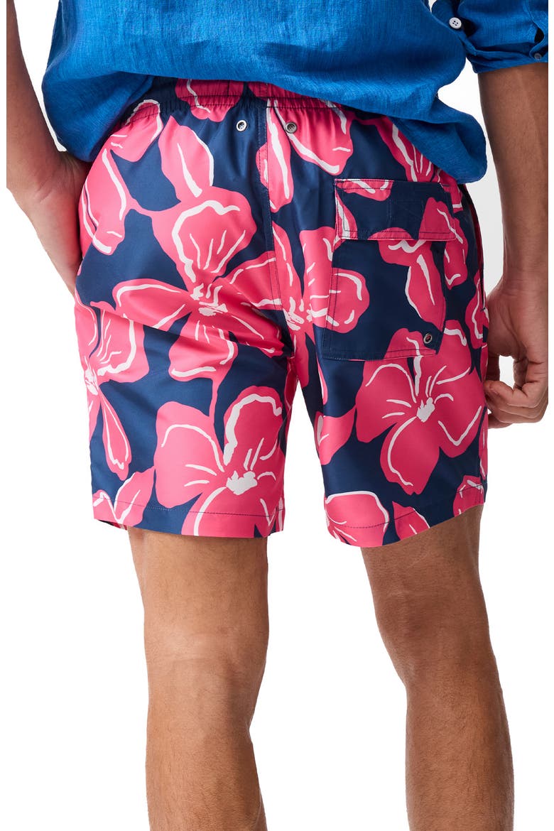 Broadford Floral Swim Trunks, Alternate, color, FUCHSIA