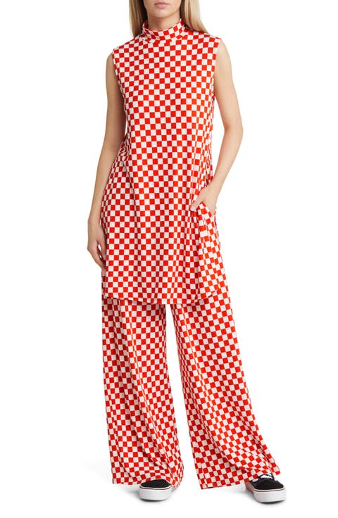 Gigi Two-Piece Check Top & Pants Set
