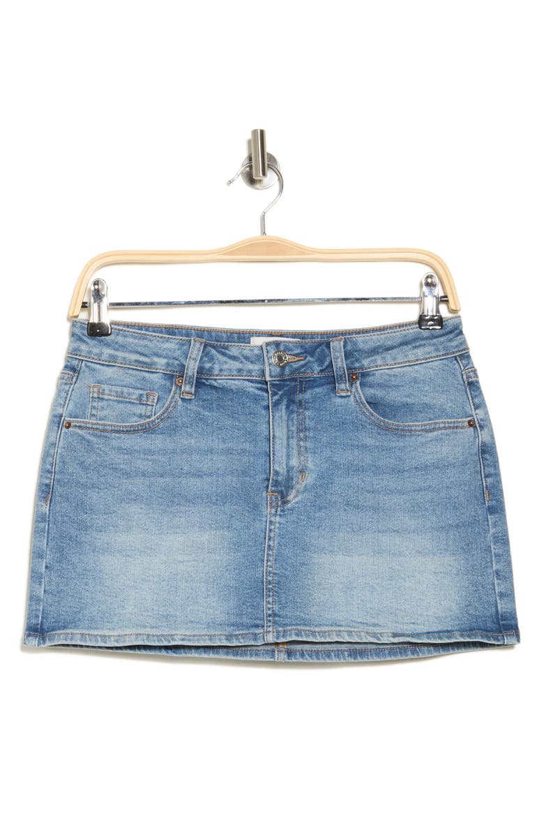 PacSun Low Rise Denim Miniskirt, Alternate, color, 