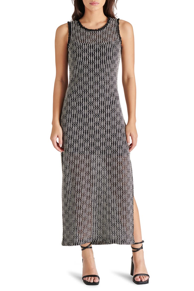 Nyssa Textured Sleeveless Knit Dress, Main, color, BLACK