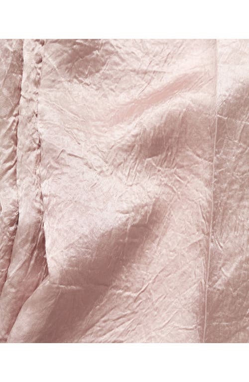 Mango Crinkle Satin Wide Leg Pants In Pink