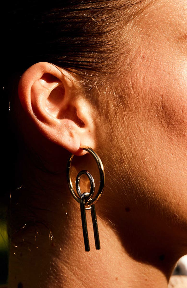 DEMARSON Icon Drop Hoop Earrings, Alternate, color,