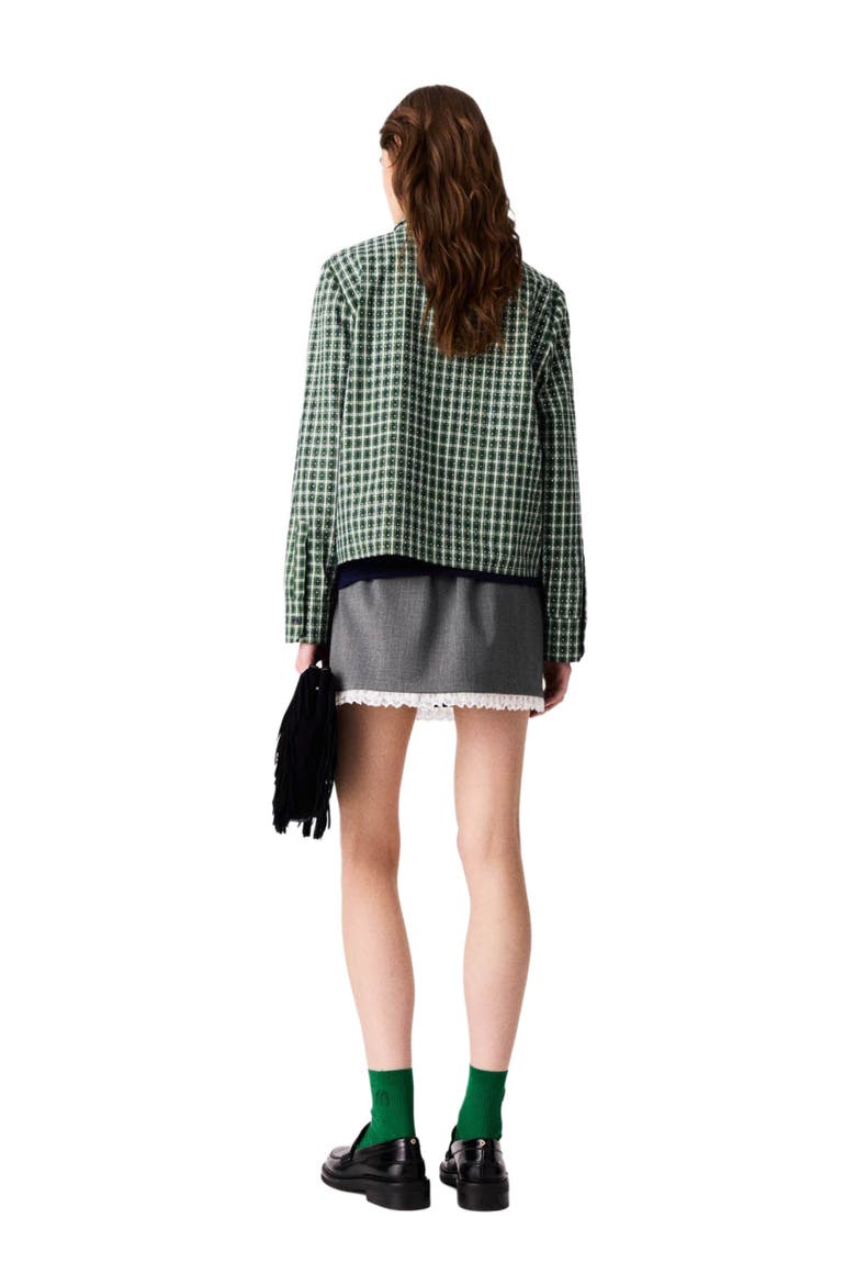 Rhinestone shirt with tie, Alternate, color, Green