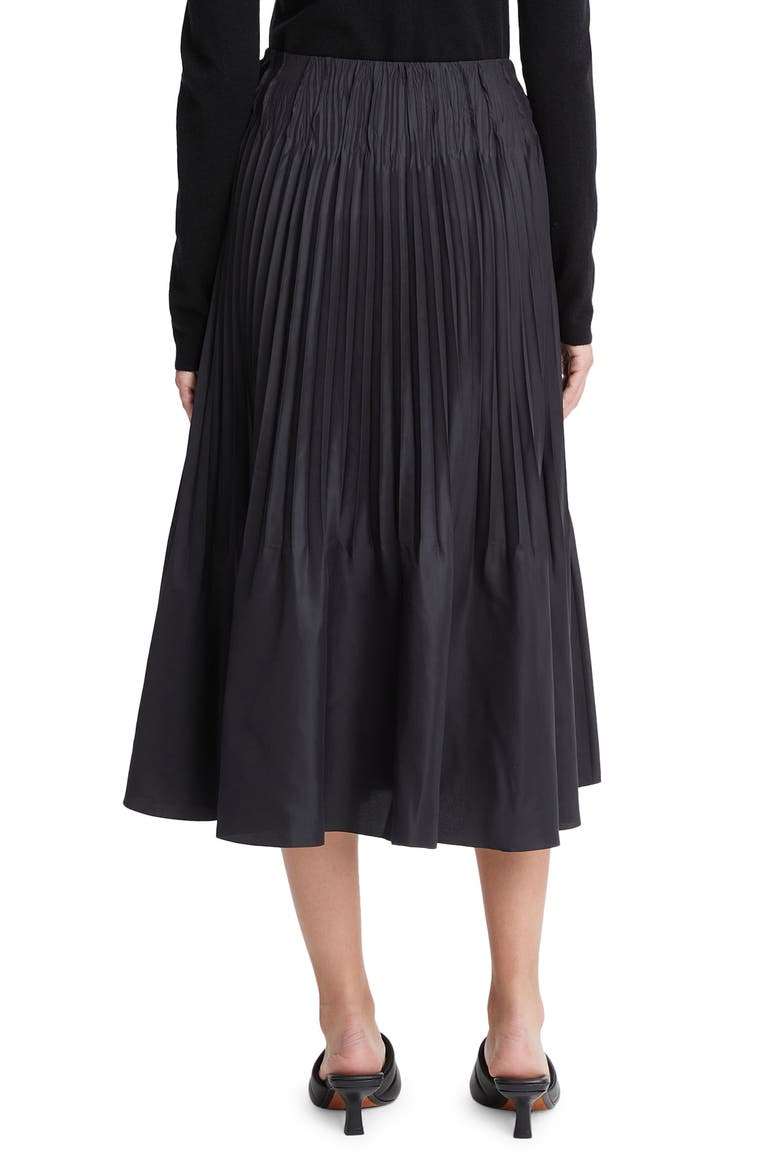 Variegated Pleat Skirt, Alternate, color, BLACK