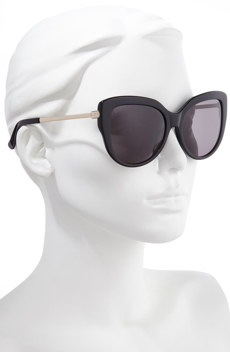 DIFF Avery 58mm Cat Eye Sunglasses, Alternate, color, 