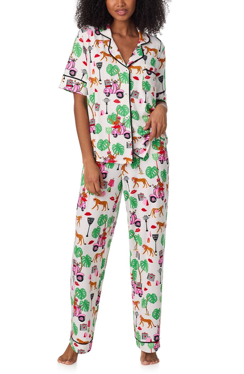 Room Service Pjs Printed Pajamas, Alternate, color, White/ Print