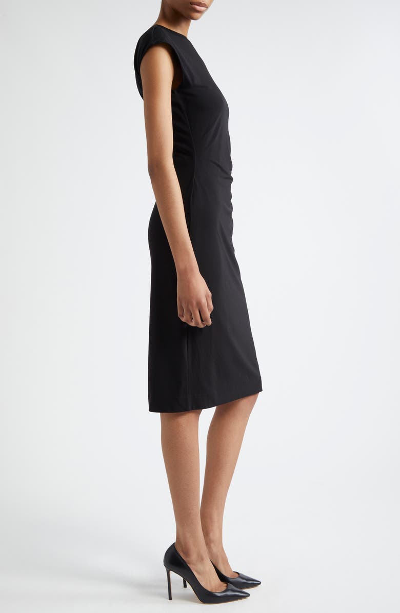 Emporio Armani Ruched Sheath Dress, Alternate, color, Solid Black