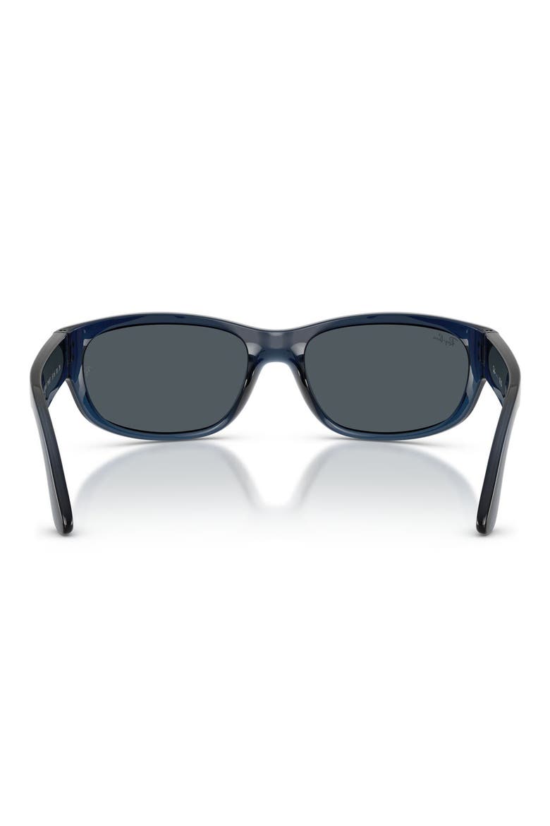 Kids' 55mm Pillow Sunglasses, Alternate, color, TRANSPARENT BLUE / DARK GREY