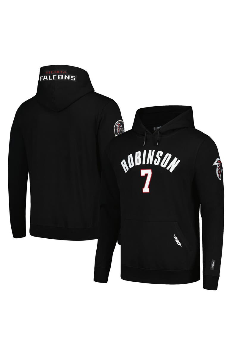 PRO STANDARD Men's Pro Standard Bijan Robinson Black Atlanta Falcons Player Name & Number Pullover Hoodie, Main, color, 