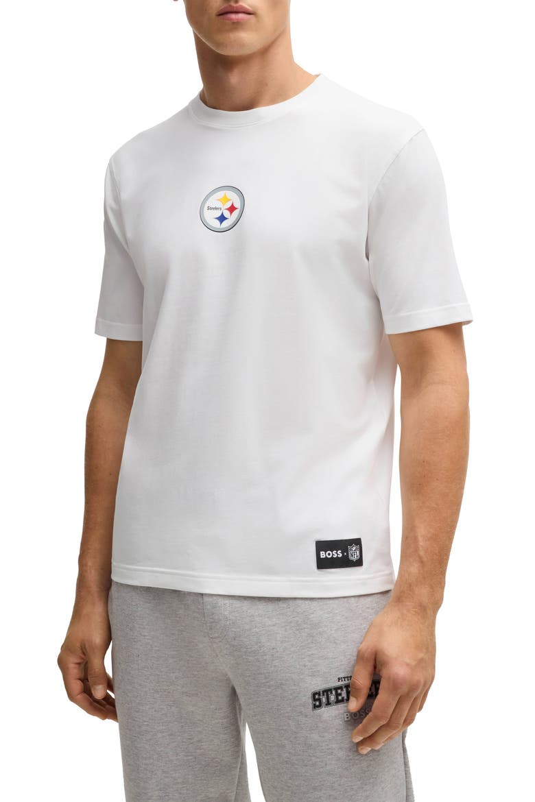 x NFL Stretch Cotton Graphic T-Shirt, Main, color, PITTSBURGH STEELERS - WHITE