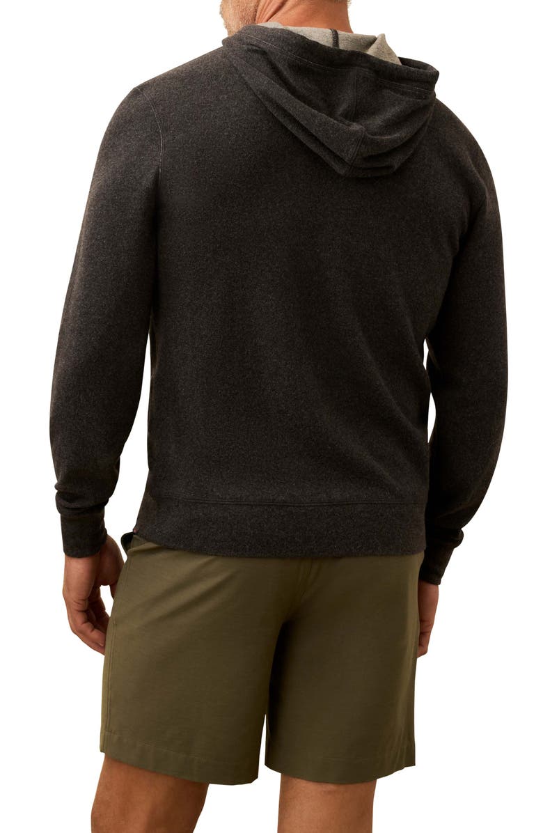 Faherty Legend Sweater Hoodie, Alternate, color, Charcoal Heather Surf Stripe