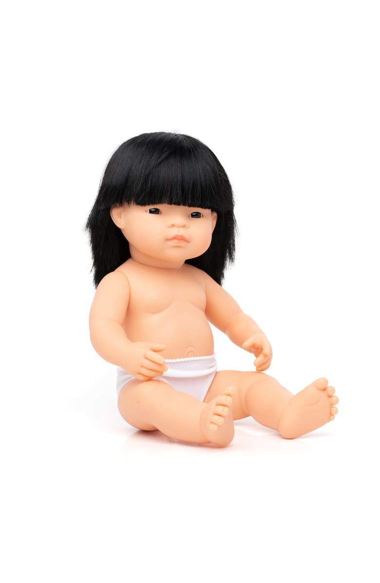 Miniland Baby Girl Doll Asian 15 inch, Main, color, Medium Light Skin