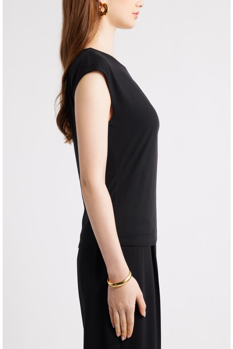Hardware Accent Asymmetric Top, Alternate, color, BLACK