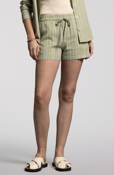 Maxime Linen Blend Drawstring Shorts