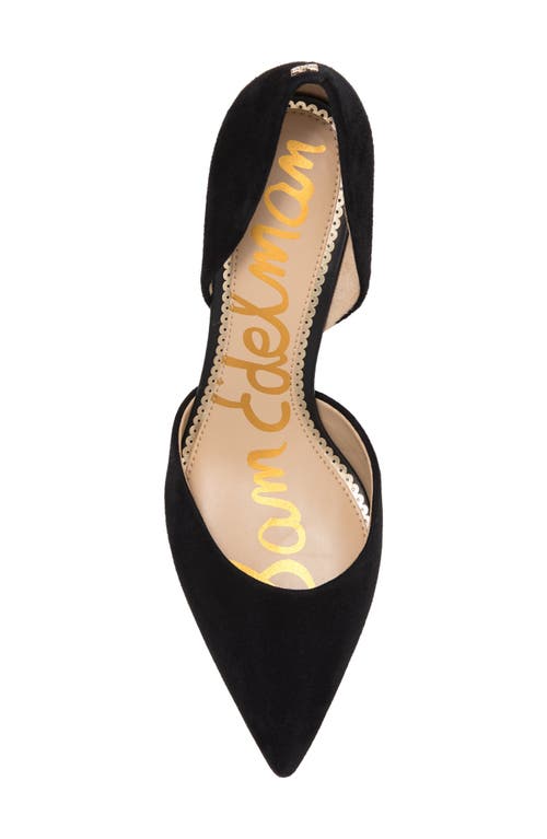Sam Edelman Jaina Suede D'orsay Pump In Black