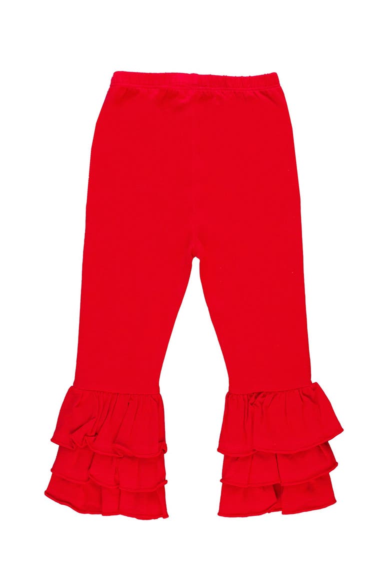 Ruffle Flare Pants, Alternate, color, Red