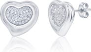 SIMONA Cubic Zirconia Heart Stud Earrings