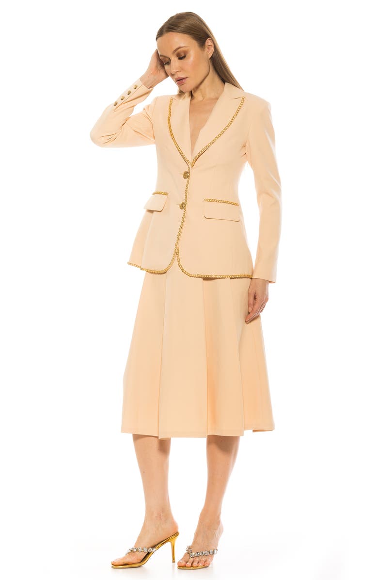 Alexia Admor Illia Pleated Midi Skirt, Alternate, color, Beige