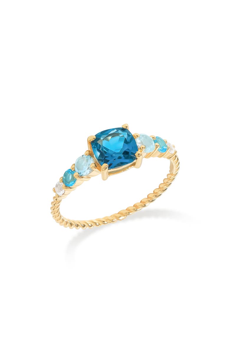 YS GEMS Gemstone Twist Band Ring, Main, color, Blue