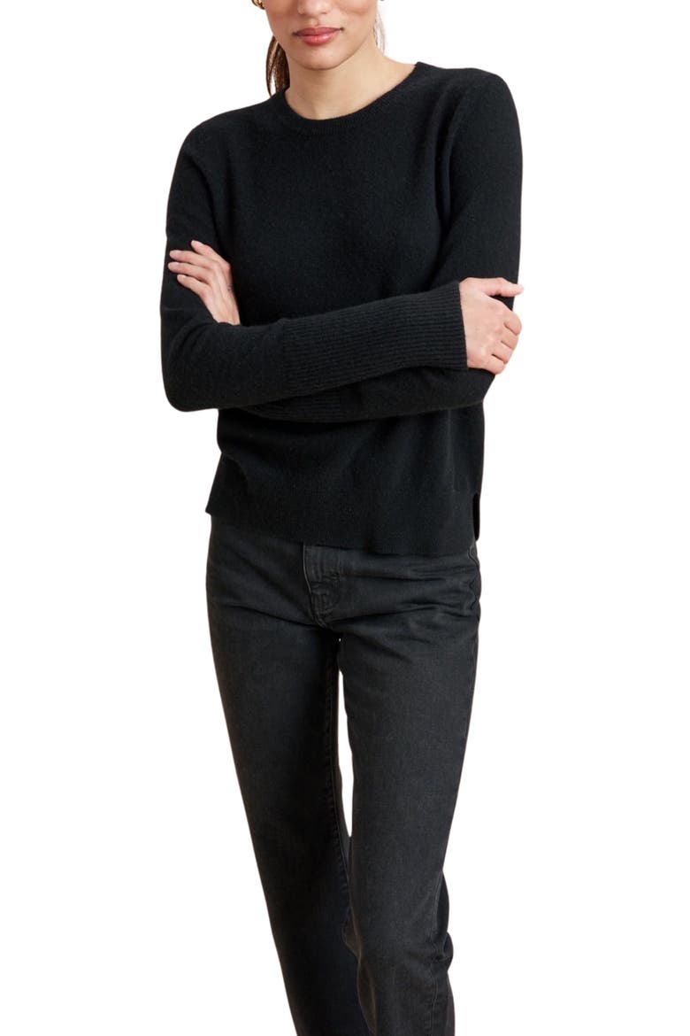 Solid Lean Lines Sweater, Alternate, color, Black