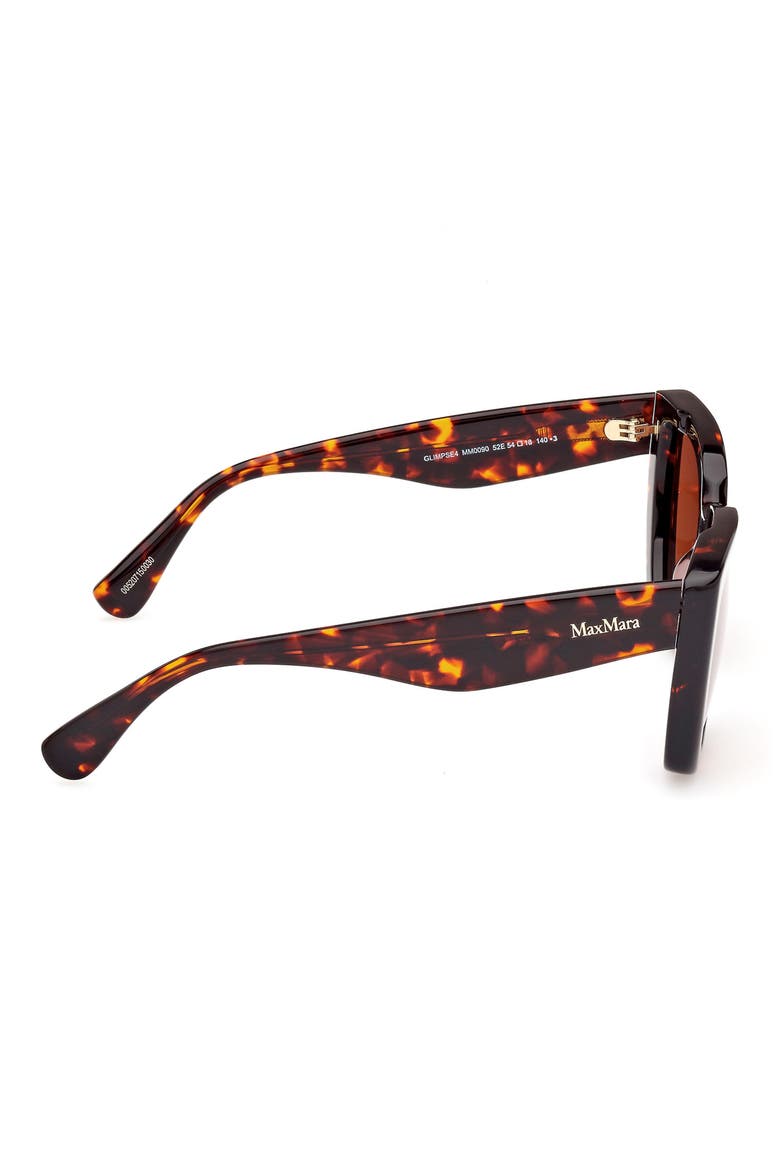 Glimpse4 54mm Polarized Cat Eye Sunglasses, Alternate, color, DARK HAVANA / BROWN