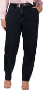 Standards & Practices High Waist Seamed Hem Straight Leg Jeans