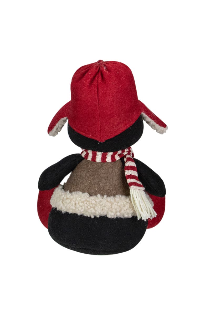 Northlight Sitting Winter Penguin with Trapper Hat Christmas Decoration - 12", Alternate, color, White