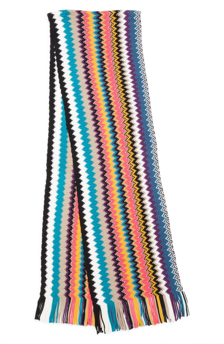 Missoni Zigzag Wool Scarf, Main, color, 0001 Multi